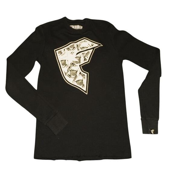 Famous Stars & Straps Black Thermal Long Sleeve Shirt Size M - Picture 1 of 5